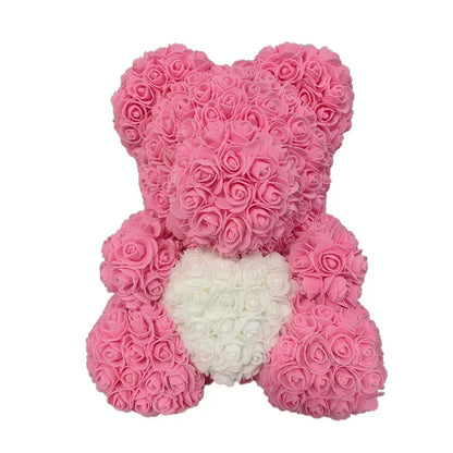 Eternal Rose Bear™ – Handmade Rose Teddy Gift for Her (Available in 25cm & 40cm)