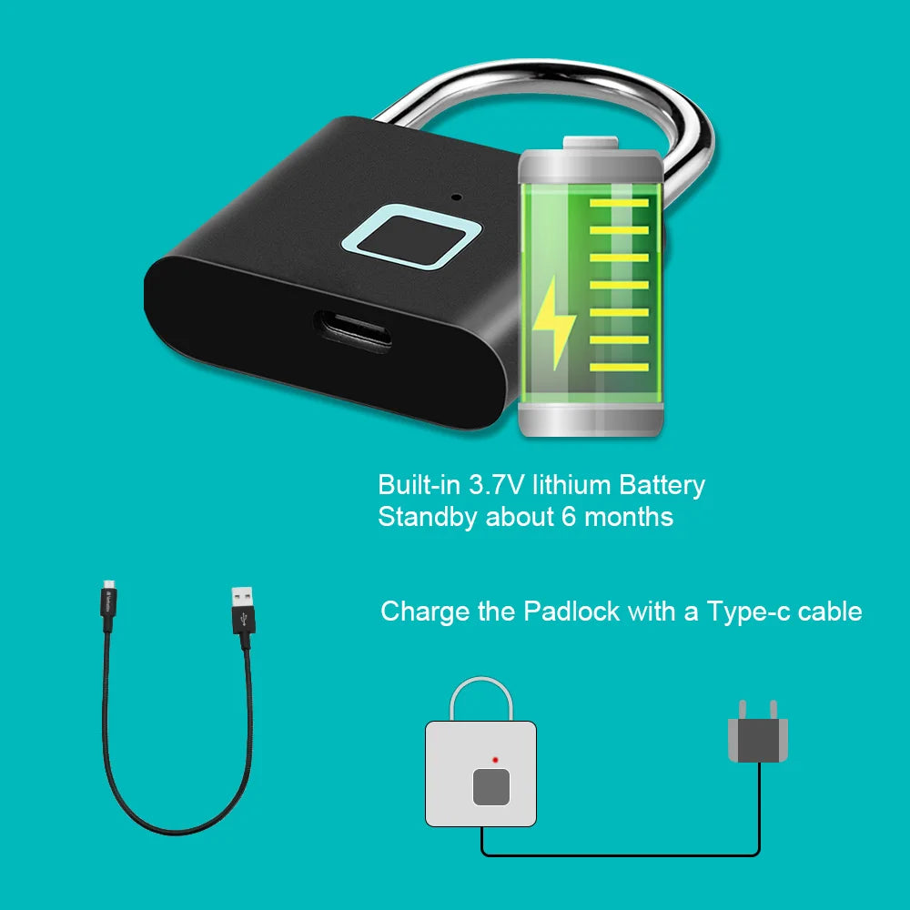 Smart Fingerprint Padlock™ – Keyless Biometric Security Lock | Paseso