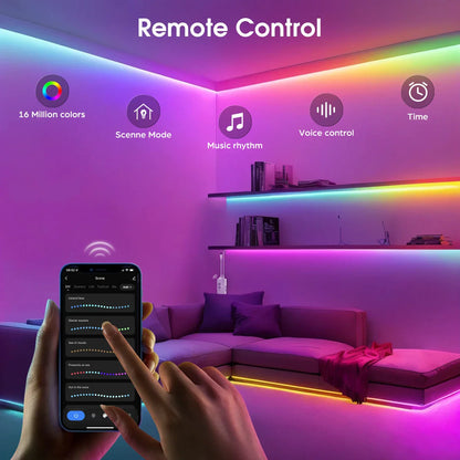Smart Neon LED Light Strip™ – Flexible RGB Lighting for Home & Setup | Paseso