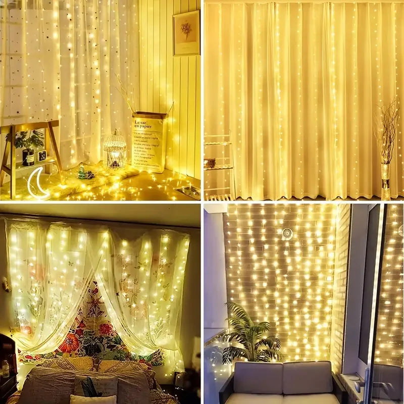 Magical LED Curtain Lights™ – Festive String Light Decor | Paseso