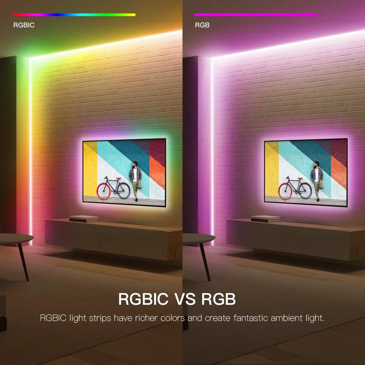 Smart Neon LED Light Strip™ – Flexible RGB Lighting for Home & Setup | Paseso