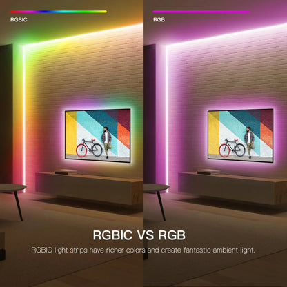 Smart Neon LED Light Strip™ – Flexible RGB Lighting for Home & Setup | Paseso