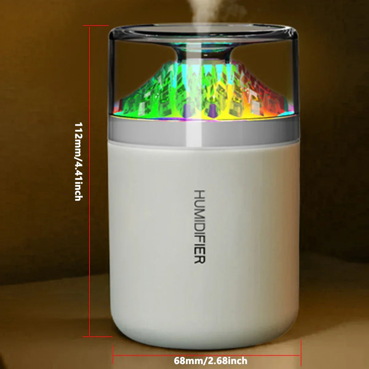180ml Mini Car Humidifier – Colorful LED Light & Silent Mist Diffuser