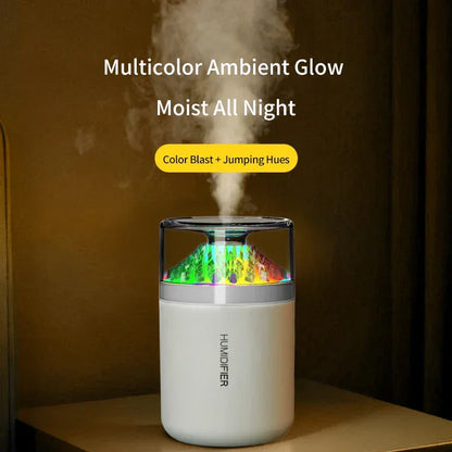 180ml Mini Car Humidifier – Colorful LED Light & Silent Mist Diffuser