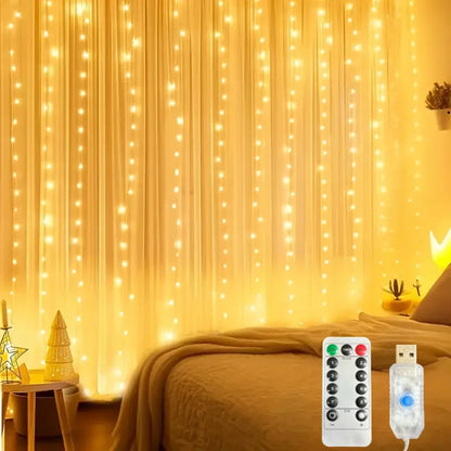 Magical LED Curtain Lights™ – Festive String Light Decor | Paseso