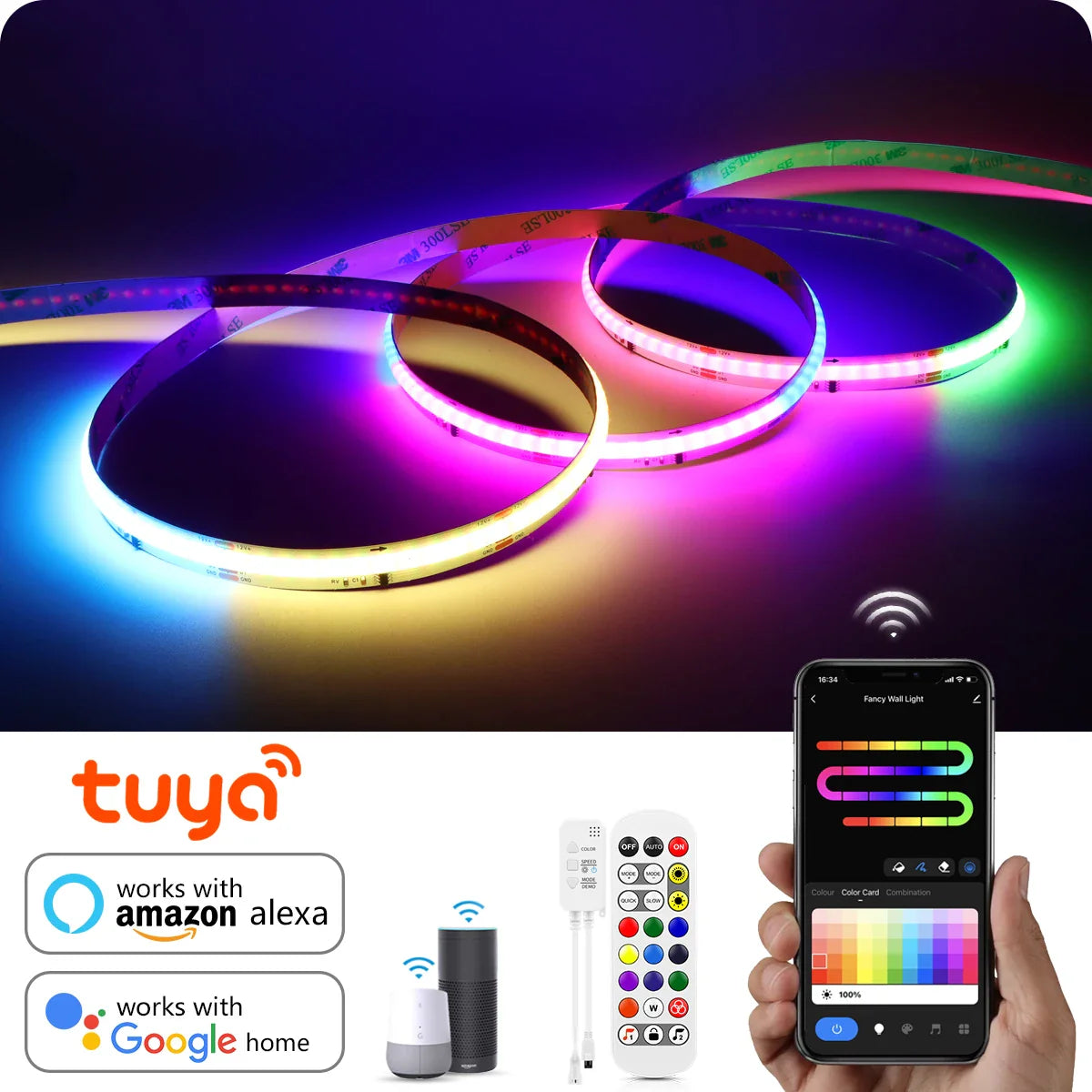 Smart Neon LED Light Strip™ – Flexible RGB Lighting for Home & Setup | Paseso