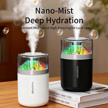 180ml Mini Car Humidifier – Colorful LED Light & Silent Mist Diffuser